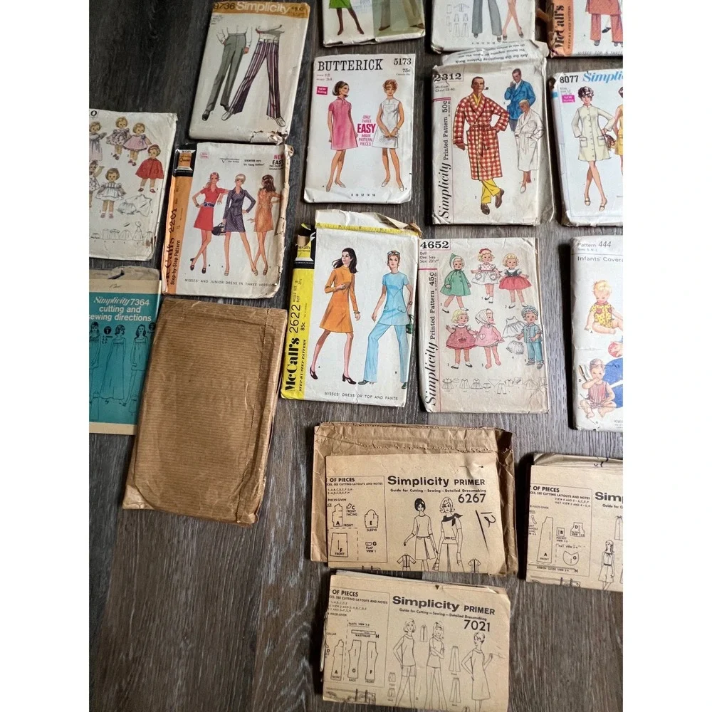 Simplicity McCalls Butterick Sewing Patterns Lot Mixed Multi-Size Multicolor